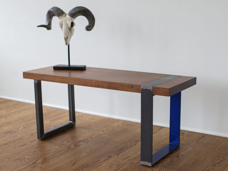 Steel and Sapele bench