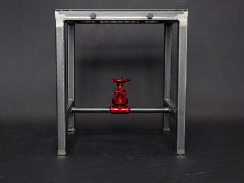 Red Valve Side Table